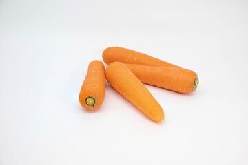 carrots on white background