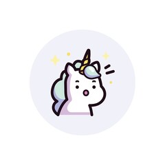 unicorn icon template vector