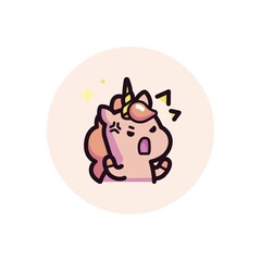unicorn icon template vector