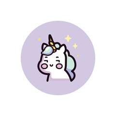 unicorn icon template vector