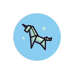unicorn icon template vector