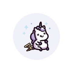 unicorn icon template vector