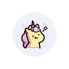 unicorn icon template vector