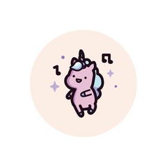 unicorn icon template vector