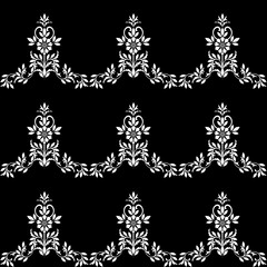black and white floral pattern 
