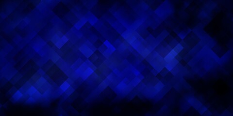 Fototapeta premium Dark BLUE vector backdrop with rectangles.