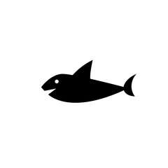 fish silhouette illustration. aquarium fish icon for your design