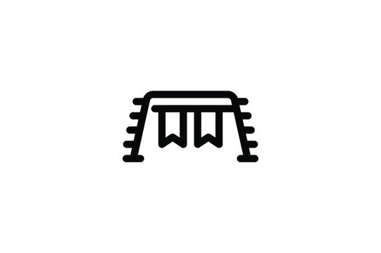 Playground Outline Icon - Walking