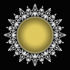 black and gold frame