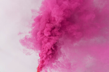 Pink smoke effect on a white background wallpaper