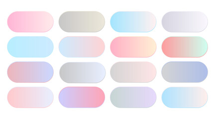 soft pastel color gradients combination big set