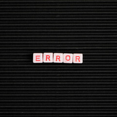 Obraz premium ERROR word beads alphabet typography
