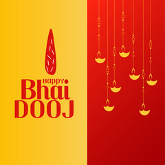 Naklejka premium Traditional happy bhai dooj indian festival background