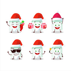 Santa Claus emoticons with white baby milk bottle cartoon character