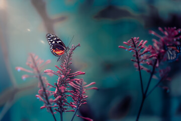 Fototapeta na wymiar Beautiful Butterflies in the backyard