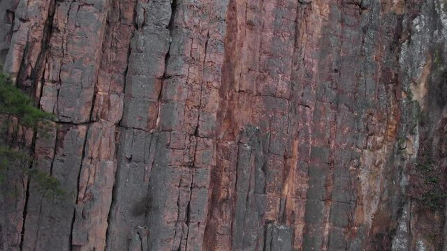 80 million year old lava columns on the coast of G&uuml;zelcehisar in the Black Sea province of Bartın close up aerial