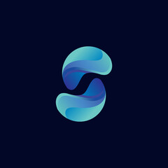 Letter S logo gradient color