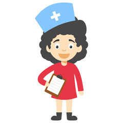 
Full length portrait of kid cartoon girl 
