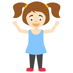 Obraz premium Full length portrait of kid cartoon girl 