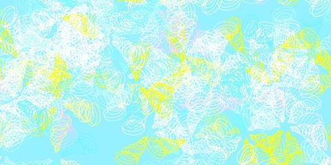 Light multicolor vector background with bent lines.