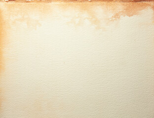 Texture of old craft beige paper with coffee spot, vintage background.