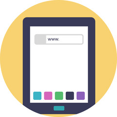 
Flat icon design of a mobile layout
