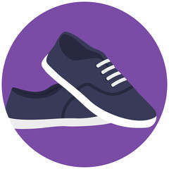 
Trainer shoes and sneakers flat icon design
