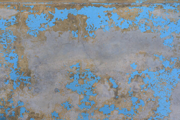 scratch blue dye on concrete wall