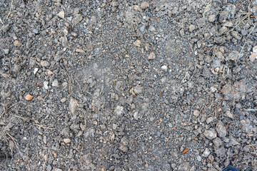 gravel background texture at road side