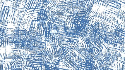 Blue wall vector surface. Rough stripe grain. Stucco backdrop illustration, cross hatch plastering