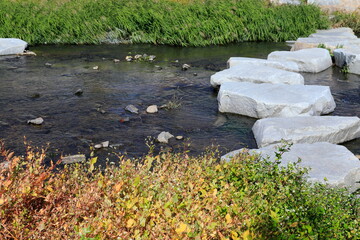 시냇물이 흐르는 아름다운 풍경