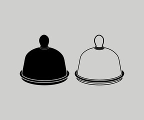 pot lid icon design. Symbol of cooking utensils. pot lid vector illustration symbol icon clipart on white isolated background.