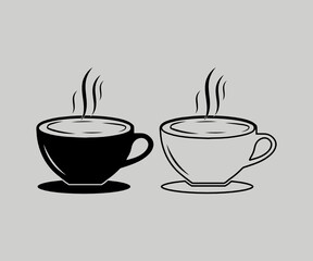 kitchen coffee cup icon design. Symbol of cooking utensils. kitchen coffee cup vector illustration symbol icon clipart on white isolated background.