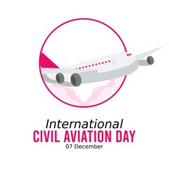 International Civil Aviation Day Vector Illustration. Suitable for greeting card poster and banner.