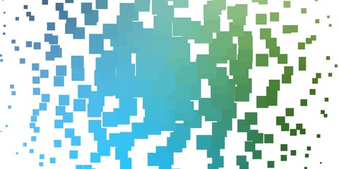 Fototapeta premium Light Blue, Green vector backdrop with rectangles.
