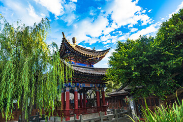 Pavilion in the ancient city of Dali, Yunnan, China
