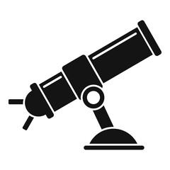 Telescope icon. Simple illustration of telescope vector icon for web design isolated on white background