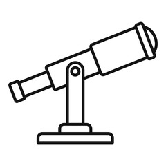 Stars telescope icon. Outline stars telescope vector icon for web design isolated on white background