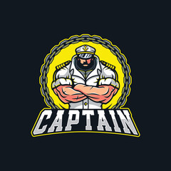 Captain Mascot E sport Logo