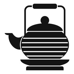 Tea ceremony teapot icon. Simple illustration of tea ceremony teapot vector icon for web design isolated on white background