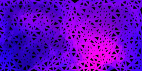 Dark purple vector poly triangle layout.