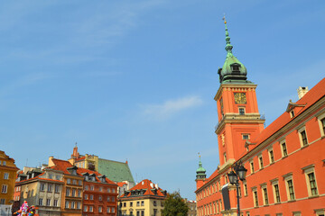Fototapeta premium The Royal Castle in Warsaw (Polish: Zamek Królewski w Warszawie) is a castle residency, located in the Castle Square, at the entrance to the Warsaw Old Town. Poland
