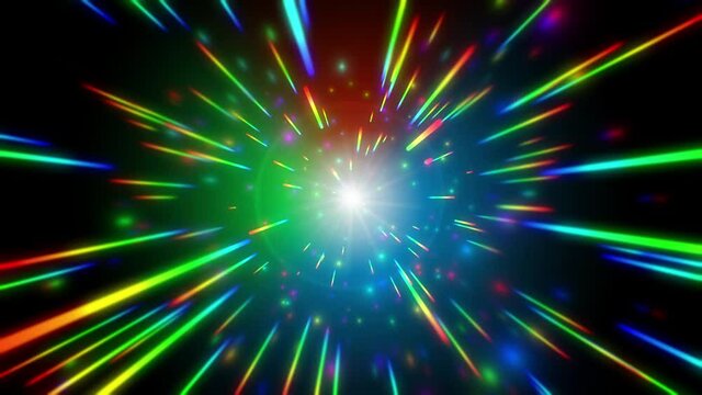 Rainbow space travel with glow
