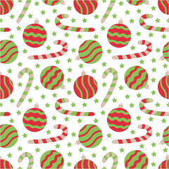 Christmas seamless pattern. Can be used for backgrounds, packing, postcard, poster and more. Vector illustration.