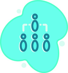 Employee hierarchy icon for any purpose mobile app presentation website