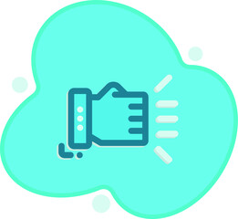 Flat hand icon for any purpose mobile app presentation website