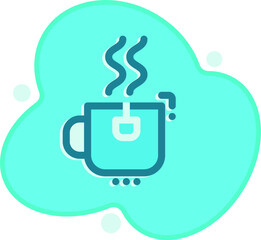 Flat warm drink icon for any purpose mobile app presentation website