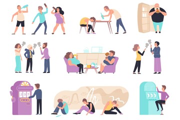 Flat Addiction Icon Set 