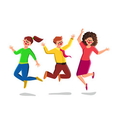 Businessman And Businesswoman Employees Joy Vector Illustration