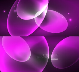 Set of two minimal geometric abstract backgrounds. Vector illustration for covers, banners, flyers and posters and other designs